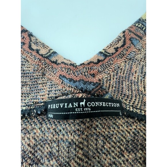 Peruvian Connection Boho Tapestry Kimono Jacket S | 100% Pima Cotton - Picture 3 of 15